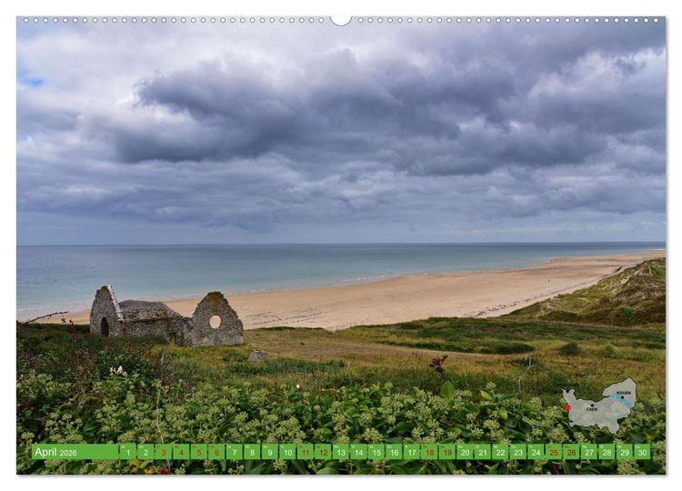 Produktbild: Die K&uuml;sten der Normandie vom Mont Saint-Michel bis &Eacute;tretat (hochwertiger Premium Wandkalender 2026 DIN A2 quer), Kunstdruck in Hochglanz