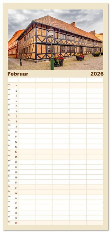 Produktbild: Familienplaner 2026 - Malm&ouml; in Schweden mit 5 Spalten (Wandkalender, 21 x 45 cm) CALVENDO