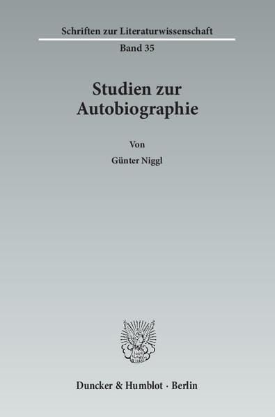 Produktbild: Studien zur Autobiographie.