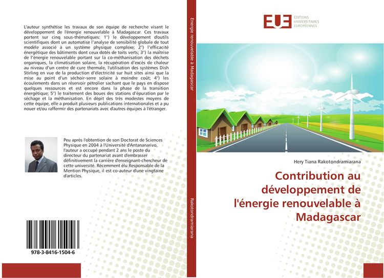 Produktbild: Contribution au d&eacute;veloppement de l'&eacute;nergie renouvelable &agrave; Madagascar