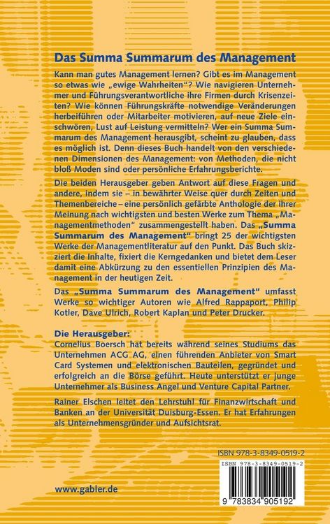 Produktbild: Das Summa Summarum des Management