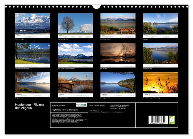 Produktbild: Hopfensee - Riviera des Allg&auml;us (Wandkalender 2026 DIN A3 quer), CALVENDO Monatskalender