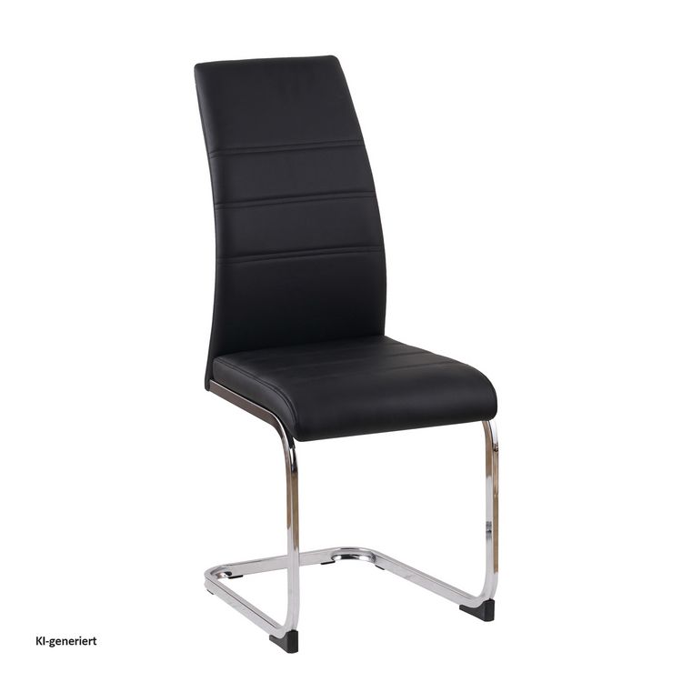 Produktbild: HTI-Living Esszimmerstuhl SallyC Kunstleder 4er-Set Schwarz