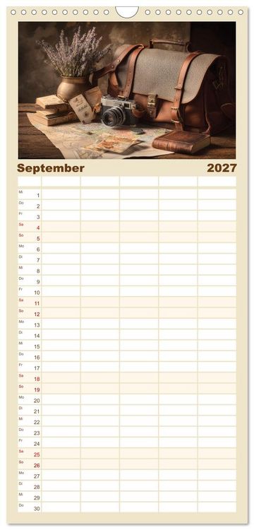 Produktbild: Familienplaner 2027 - Zeitgefl&uuml;ster mit 5 Spalten (Wandkalender, 21 x 45 cm) CALVENDO
