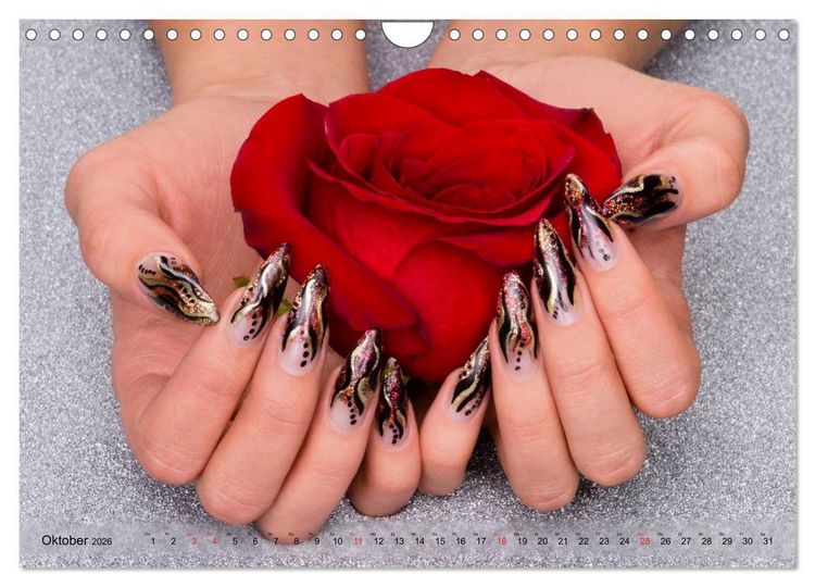 Produktbild: Verg&auml;ngliche Kunst - Nailart Episode 1 (Wandkalender 2026 DIN A4 quer), CALVENDO Monatskalender