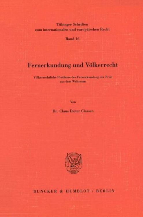 Produktbild: Fernerkundung und V&ouml;lkerrecht.