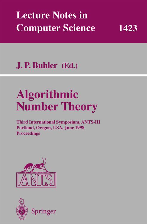 Produktbild: Algorithmic Number Theory