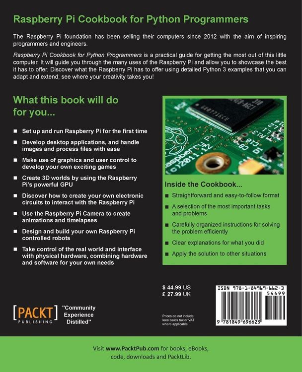 Produktbild: Raspberry Pi Cookbook for Python Programmers