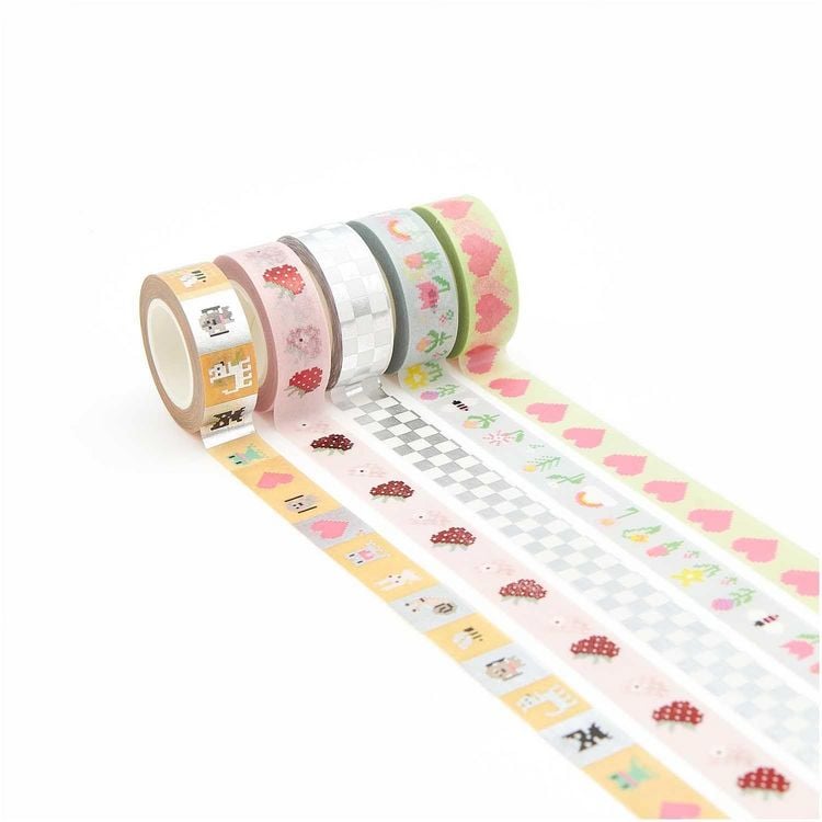 Produktbild: Tape Set Futschikato, Pixel MIX, 5 Stk., 1,5 cm x 10 m
