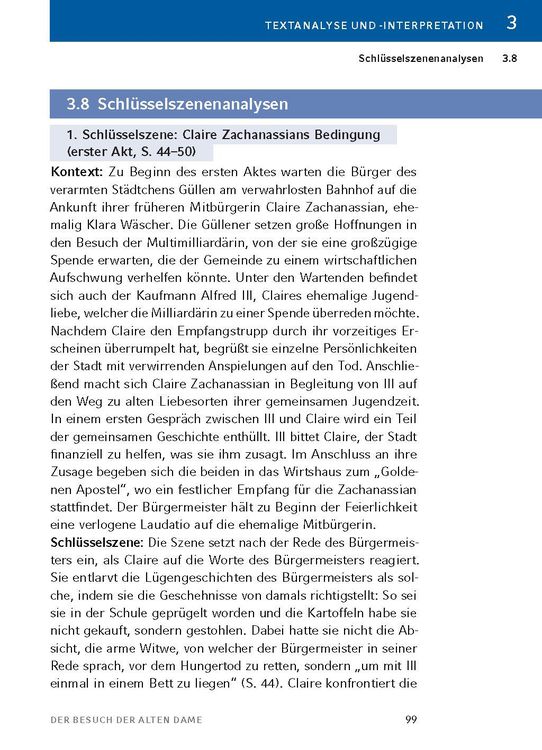 Produktbild: Der Besuch der alten Dame - Textanalyse und Interpretation