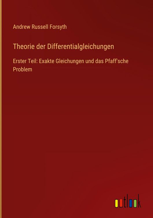 Produktbild: Theorie der Differentialgleichungen
