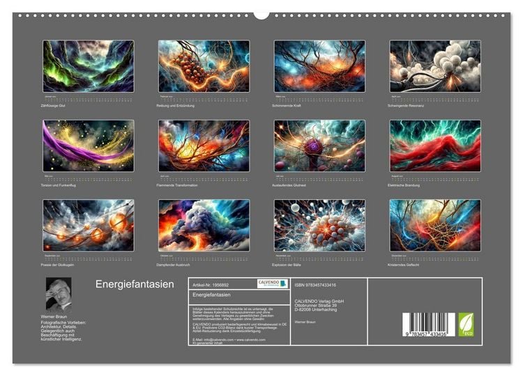 Produktbild: Energiefantasien (hochwertiger Premium Wandkalender 2026 DIN A2 quer), Kunstdruck in Hochglanz