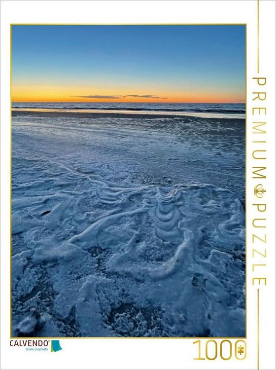 Produktbild: CALVENDO Puzzle Schaum stark bewegter Wellen am Strand von Sankt Peter-Ording | 1000 Teile Lege-Gr&ouml;&szlig;e 64x48cm Foto-Puzzle f&uuml;r gl&uuml;ckliche Stunden
