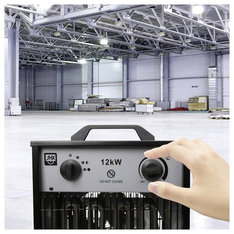 Produktbild: SHX SHX12KW2025 Bauheizer 12000W Schwarz/Grau