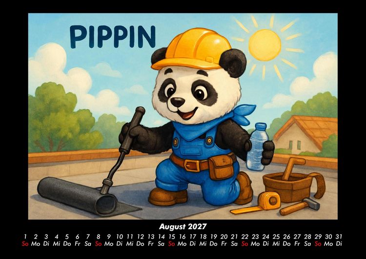 Produktbild: Pippin als Dachdecker-Azubi 2027 Fotokalender DIN A3