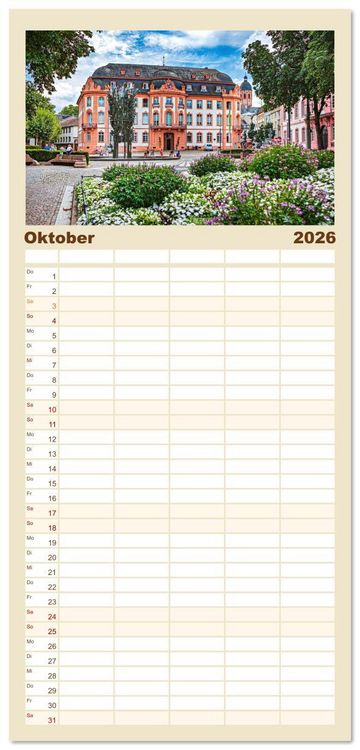 Produktbild: Familienplaner 2026 - Mainz - Gutenbergstadt am Rhein mit 5 Spalten (Wandkalender, 21 x 45 cm) CALVENDO