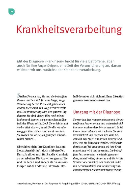 Produktbild: Parkinson. Der Ratgeber f&uuml;r Angeh&ouml;rige