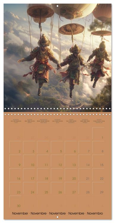 Produktbild: Flying through ancient history with AI (Wall Calendar 2026 12 &times; 12 Inch) CALVENDO 12 Month Wall Calendar