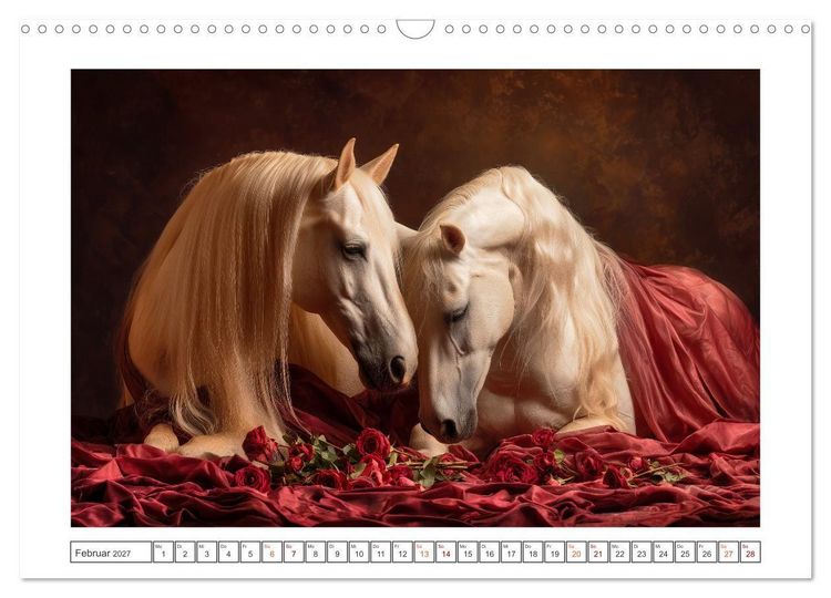 Produktbild: Pferde wie gemalt (Wandkalender 2027 DIN A3 quer), CALVENDO Monatskalender