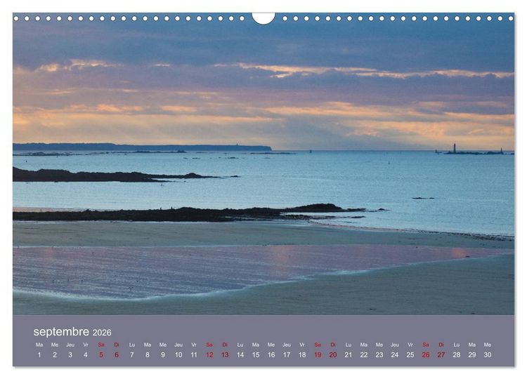 Produktbild: Sillonnez la plage (Calendrier mural 2026 DIN A3 vertical), CALVENDO calendrier mensuel