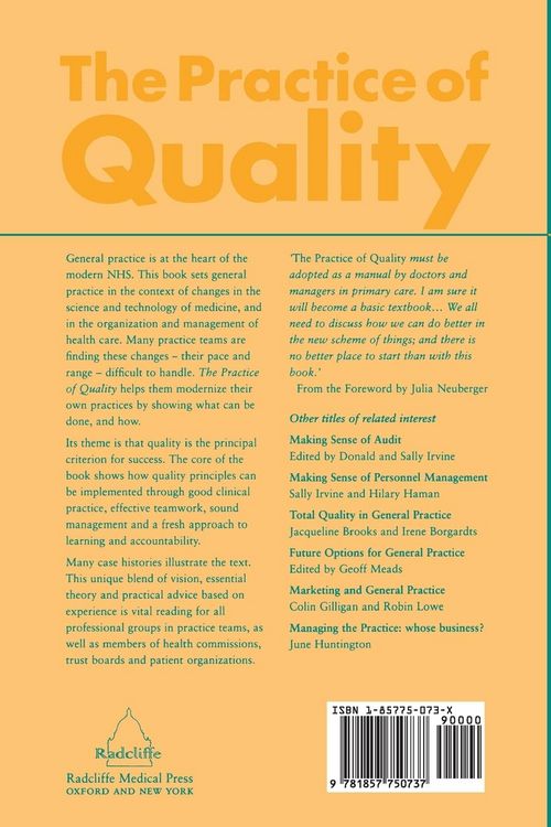 Produktbild: The Practice of Quality
