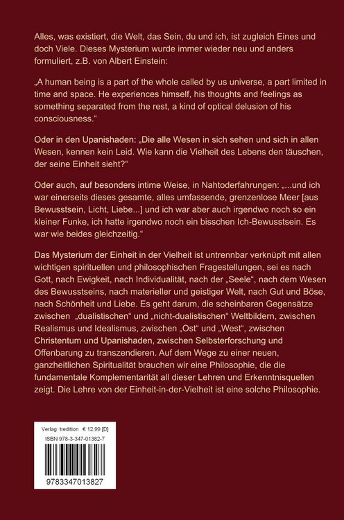 Produktbild: Das Mysterium der Einheit in der Vielheit