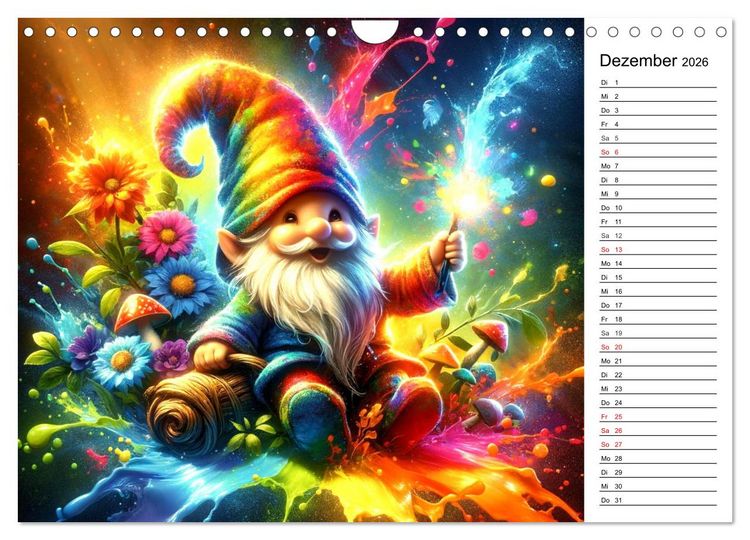 Produktbild: Mythische Wesen - Fabelwesen im Farbenrausch: Ein buntes Spektakel (Wandkalender 2026 DIN A4 quer), CALVENDO Monatskalender