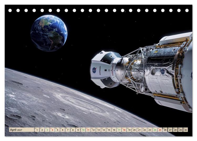 Produktbild: Mond Mission (Tischkalender 2027 DIN A5 quer), CALVENDO Monatskalender