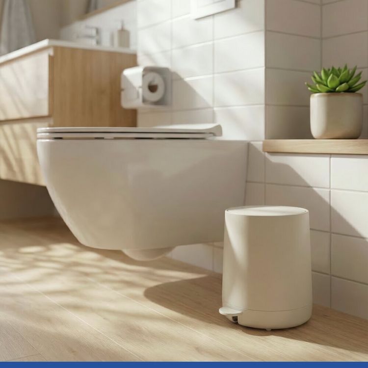 Produktbild: Kosmetik Treteimer Mod. Fablo Creme, mit Soft-Touch-Beschichtung, 5 L