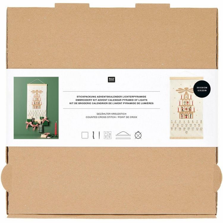 Produktbild: Stickpackung Gez&auml;hlter Kreuzstich, Adventskalender, 100%