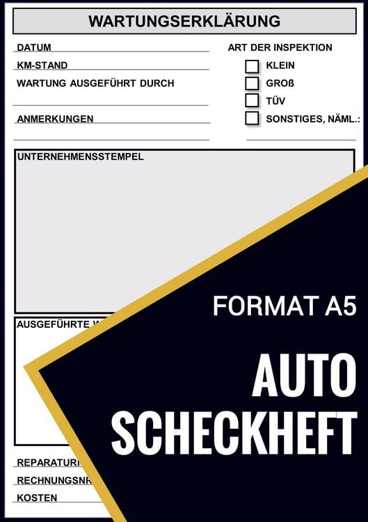 Produktbild: Auto-Scheckheft - Universelles Reparaturenheft