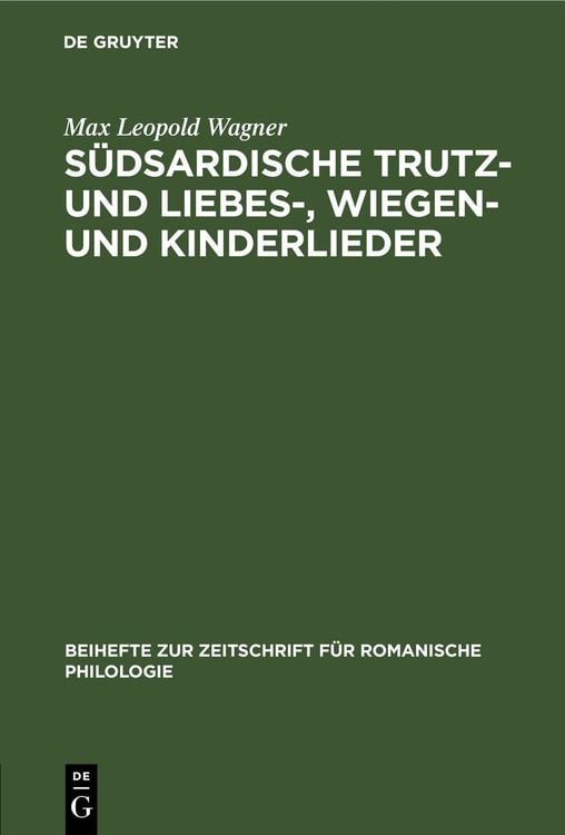 Produktbild: S&uuml;dsardische Trutz- und Liebes-, Wiegen- und Kinderlieder