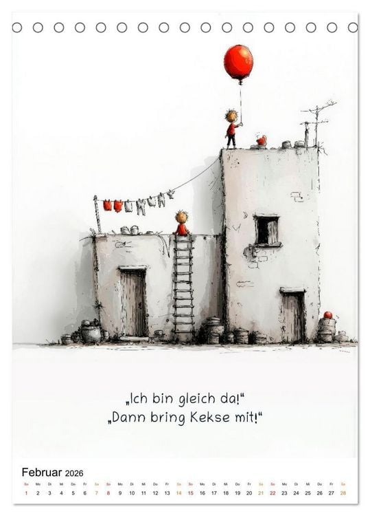 Produktbild: Kindlich. Komisch. Klar. (Tischkalender 2026 DIN A5 hoch), CALVENDO Monatskalender