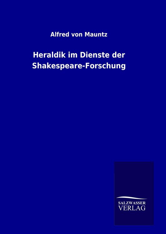 Produktbild: Heraldik im Dienste der Shakespeare-Forschung