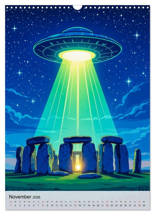 Produktbild: Wir sind nicht allein - UFO-Mythen (Wandkalender 2026 DIN A3 hoch), CALVENDO Monatskalender