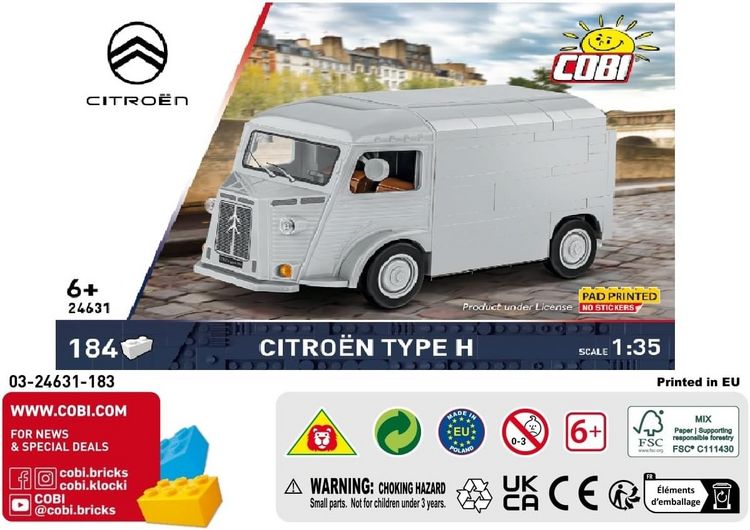 Produktbild: COBI 24631 - Citroen Type H, Bausatz 1:35, 184 Klemmbausteine