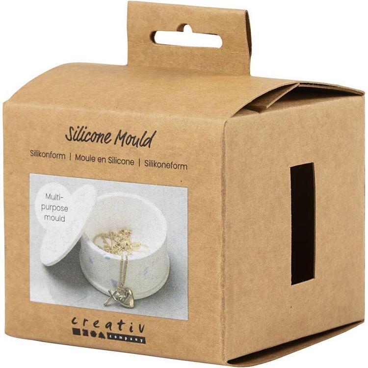 Produktbild: Creativ Company Silikonform, Vorratsglas mit Deckel, H 4,5 cm, D 7,5 cm, 150 g, 1 Stk