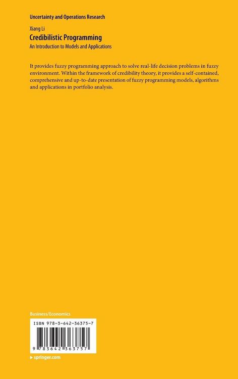 Produktbild: Credibilistic Programming