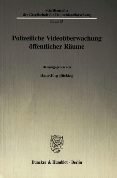 Produktbild: Polizeiliche Video&uuml;berwachung &ouml;ffentlicher R&auml;ume.