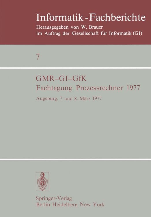 Produktbild: Fachtagung Prozessrechner 1977