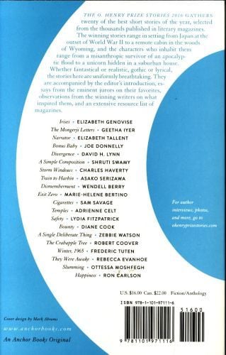 Produktbild: The O. Henry Prize Stories 2016