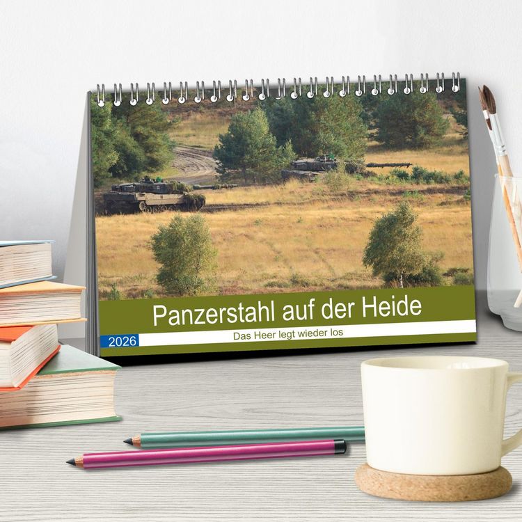 Produktbild: Panzerstahl auf der Heide &ndash; Das Heer legt wieder los (Tischkalender 2026 DIN A5 quer), CALVENDO Monatskalender