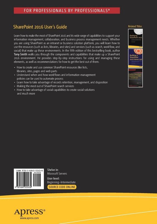 Produktbild: SharePoint 2016 User's Guide