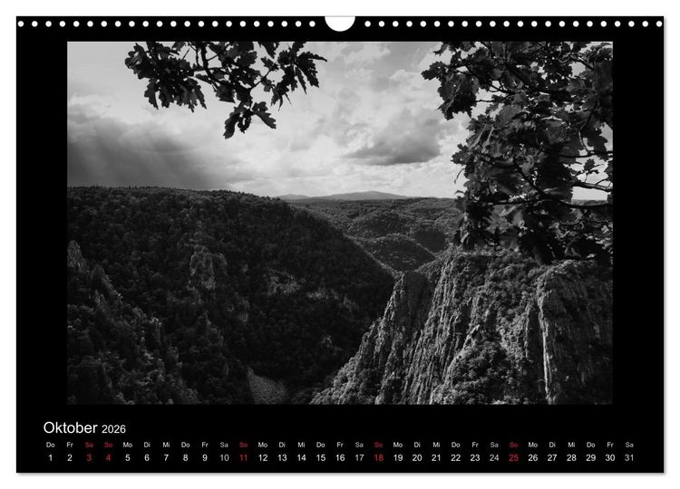 Produktbild: Harz-Bilder in monochrome (Wandkalender 2026 DIN A3 quer), CALVENDO Monatskalender