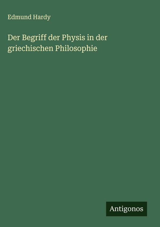 Produktbild: Der Begriff der Physis in der griechischen Philosophie