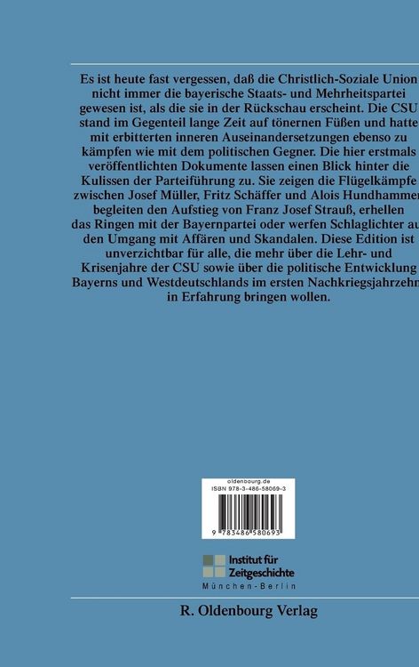 Produktbild: An der Spitze der CSU