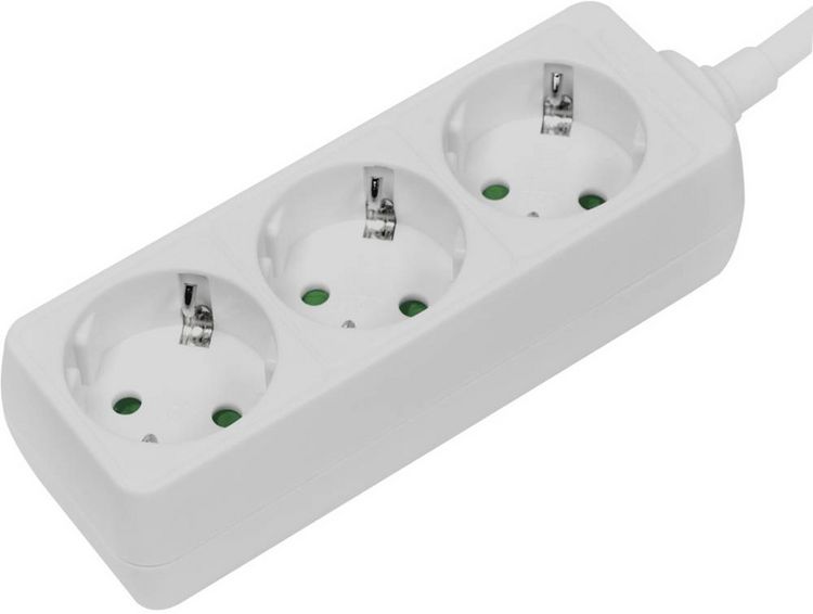 Produktbild: LogiLink LPS205 Steckdosenleiste Wei&szlig; Schutzkontakt 1 St.