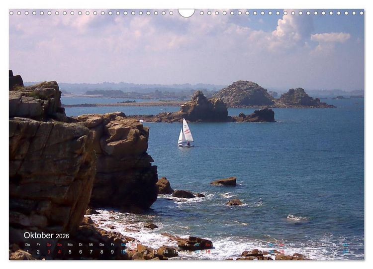 Produktbild: Bretagne - Sehnsucht in Blau (Wandkalender 2026 DIN A3 quer), CALVENDO Monatskalender