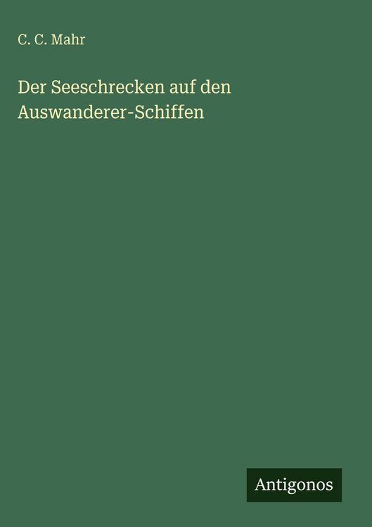 Produktbild: Der Seeschrecken auf den Auswanderer-Schiffen