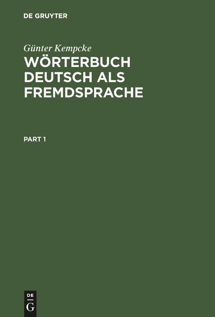 Produktbild: W&ouml;rterbuch Deutsch als Fremdsprache